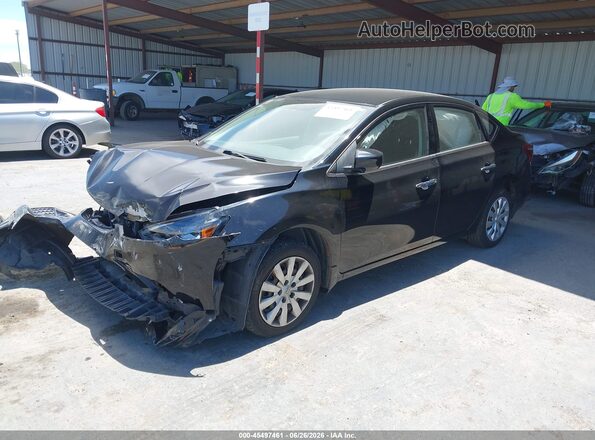 3N1AB7AP2GL682219 2016 NISSAN SENTRA Black Առջևի ձախ երեք քառորդ տեսարան
