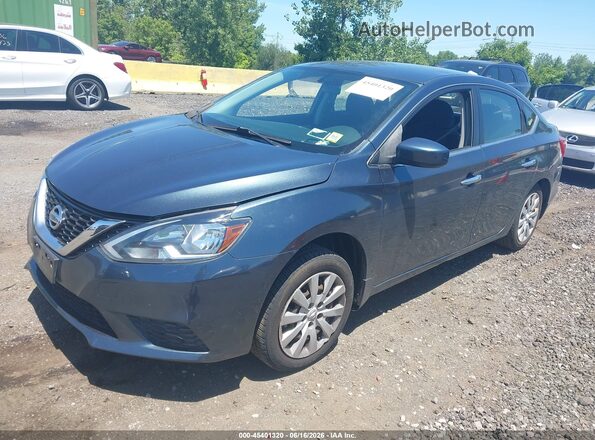 3N1AB7AP2GY265668 2016 NISSAN SENTRA Blue Առջևի ձախ երեք քառորդ տեսարան