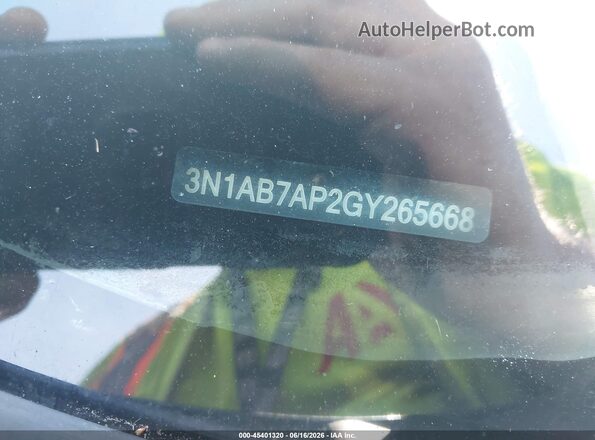 3N1AB7AP2GY265668 2016 NISSAN SENTRA Blue Սարքավորումների վահանակի տեսք