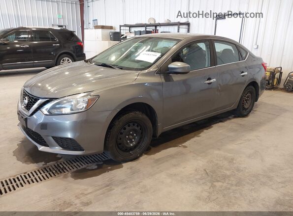 3N1AB7AP2GY273236 2016 NISSAN SENTRA Gray წინა მარცხენა ხედი სამი მეოთხედიდან