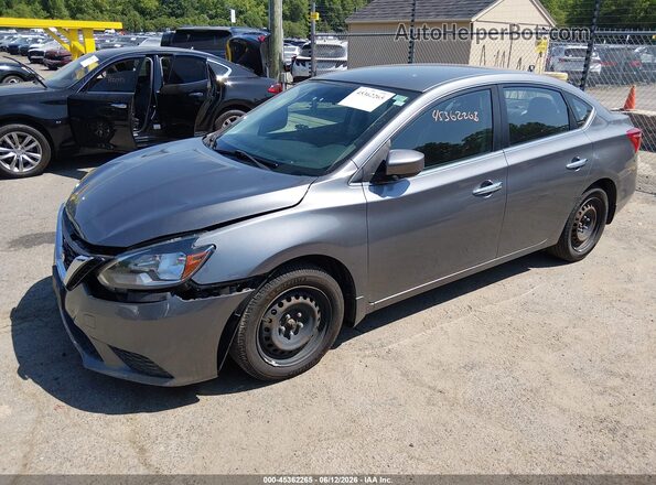 3N1AB7AP2HY282035 2017 NISSAN SENTRA Gray Առջևի ձախ երեք քառորդ տեսարան