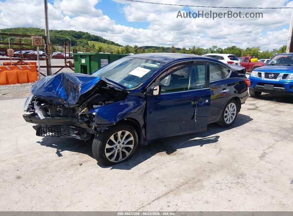 3N1AB7AP2JL626160 2018 NISSAN SENTRA Синий Передняя левая четверть
