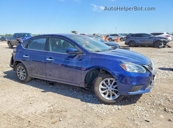 3N1AB7AP2JL652614 2018 NISSAN SENTRA Blue Front right