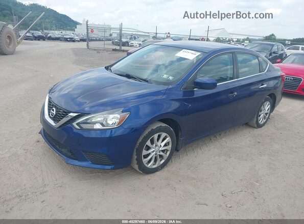 3N1AB7AP2JY216350 2018 NISSAN SENTRA Синий Передняя левая четверть