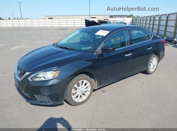 3N1AB7AP2JY239420 2018 NISSAN SENTRA Черный Передняя левая четверть