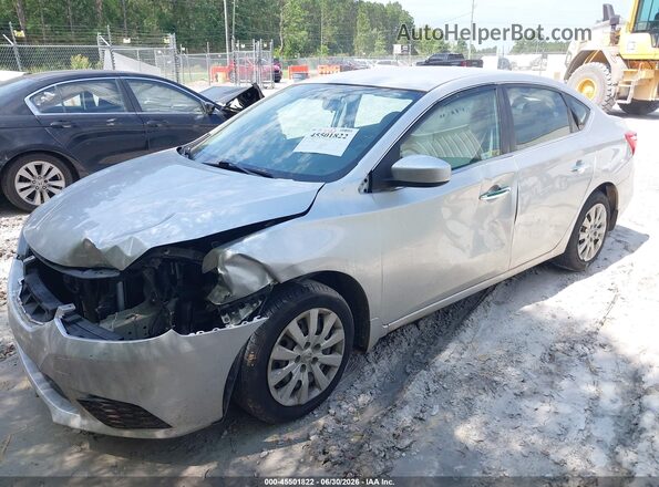 3N1AB7AP2JY319414 2018 NISSAN SENTRA Silver წინა მარცხენა ხედი სამი მეოთხედიდან