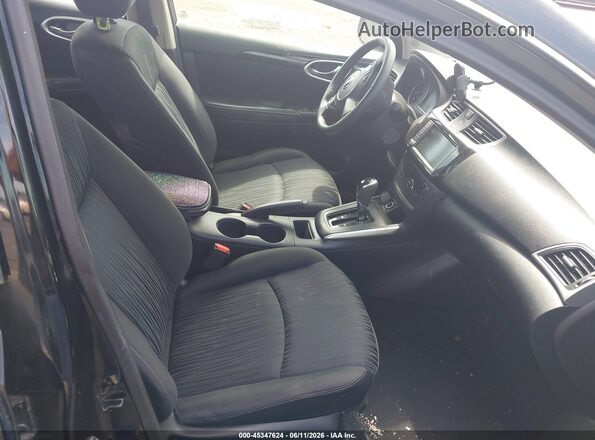 3N1AB7AP2KL604855 2019 NISSAN SENTRA Black Widok wnętrza z przodu