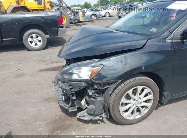 3N1AB7AP2KL604855 2019 NISSAN SENTRA Black Widok z przodu