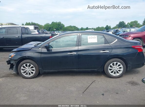 3N1AB7AP2KL604855 2019 NISSAN SENTRA Black Widok wnętrza 360 stopni