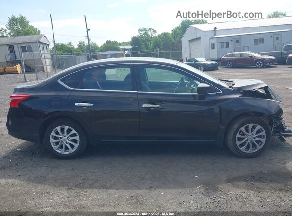 3N1AB7AP2KL604855 2019 NISSAN SENTRA Black Widok wnętrza z tyłu