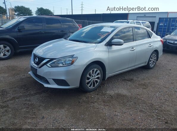 3N1AB7AP2KL606878 2019 NISSAN SENTRA Silver Առջևի ձախ երեք քառորդ տեսարան