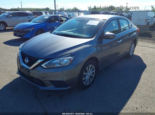 3N1AB7AP2KL612485 2019 NISSAN SENTRA Gray წინა მარცხენა ხედი სამი მეოთხედიდან