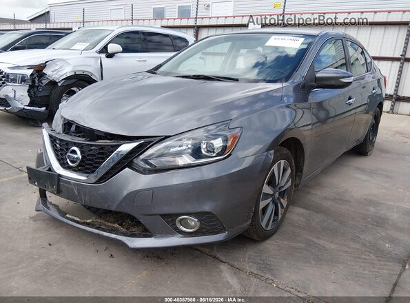 3N1AB7AP2KY237832 2019 NISSAN SENTRA Gray წინა მარცხენა ხედი სამი მეოთხედიდან