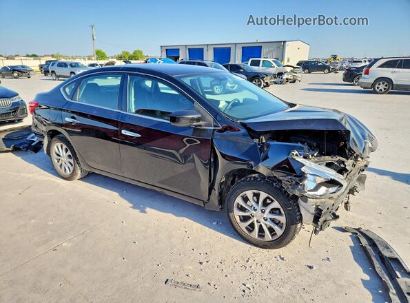 3N1AB7AP2KY348560 2019 NISSAN SENTRA Black Przód prawy