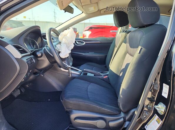 3N1AB7AP2KY348560 2019 NISSAN SENTRA Black Widok wnętrza z przodu