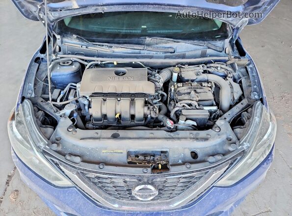 3N1AB7AP2KY405646 2019 NISSAN SENTRA Синий Вид задней части салона