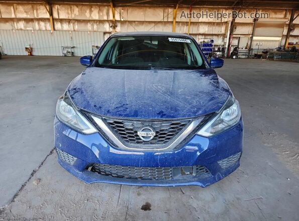 3N1AB7AP2KY405646 2019 NISSAN SENTRA Синий Вид спереди