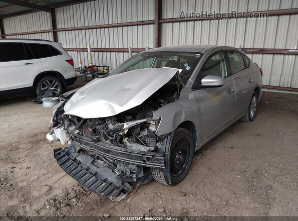 3N1AB7AP2KY432491 2019 NISSAN SENTRA Silver Front left