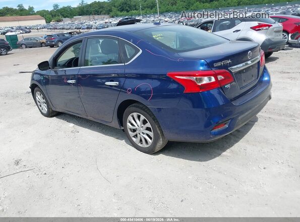 3N1AB7AP2KY447136 2019 NISSAN SENTRA Blue Հետևի ձախ