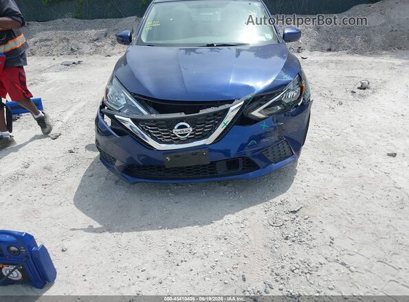 3N1AB7AP2KY447136 2019 NISSAN SENTRA Blue Սարքավորումների վահանակի տեսք
