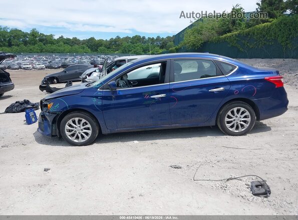 3N1AB7AP2KY447136 2019 NISSAN SENTRA Blue Սալոնի 360 աստիճան տեսք