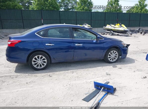 3N1AB7AP2KY447136 2019 NISSAN SENTRA Blue Սալոնի հետևի տեսք
