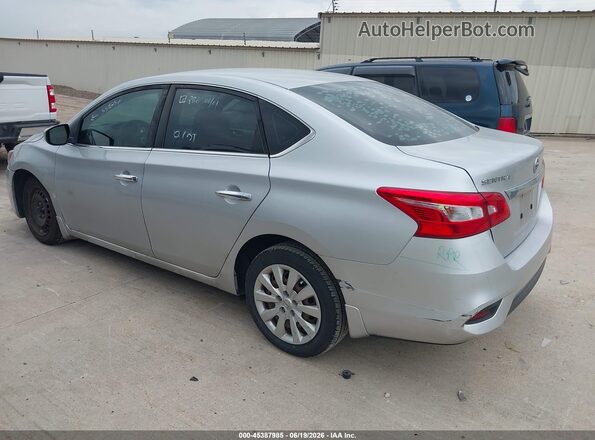 3N1AB7AP2KY449839 2019 NISSAN SENTRA Серебряный Задняя левая четверть