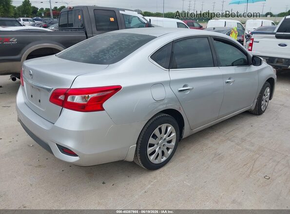 3N1AB7AP2KY449839 2019 NISSAN SENTRA Серебряный Задняя правая четверть
