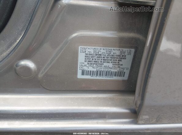 3N1AB7AP3GY254825 2016 NISSAN SENTRA Gray Շարժիչի բաժամունքի տեսք