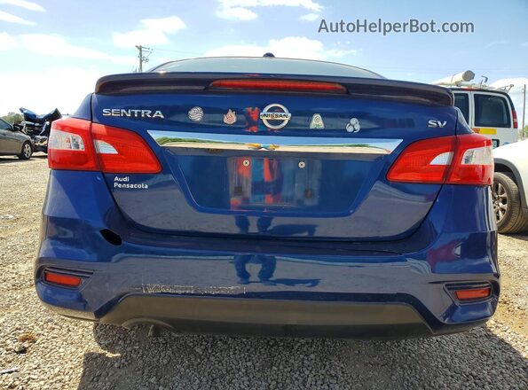 3N1AB7AP3GY256235 2016 NISSAN SENTRA Blue Հետևի տեսք