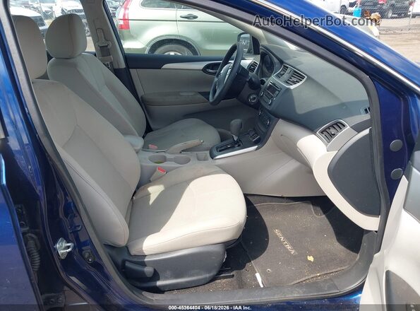 3N1AB7AP3HY334739 2017 NISSAN SENTRA Синий Вид салона спереди