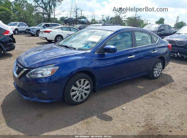 3N1AB7AP3HY334739 2017 NISSAN SENTRA Синий Передняя левая четверть