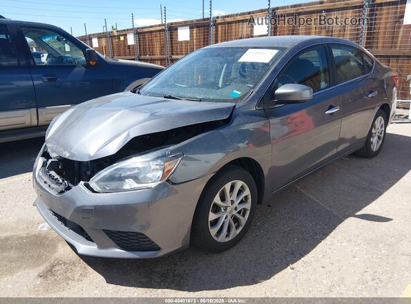 3N1AB7AP3JL623705 2018 NISSAN SENTRA Gray Առջևի ձախ երեք քառորդ տեսարան