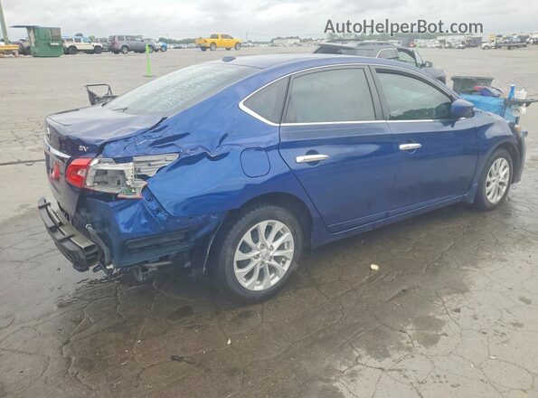 3N1AB7AP3JY343379 2018 NISSAN SENTRA Синий Задняя правая четверть