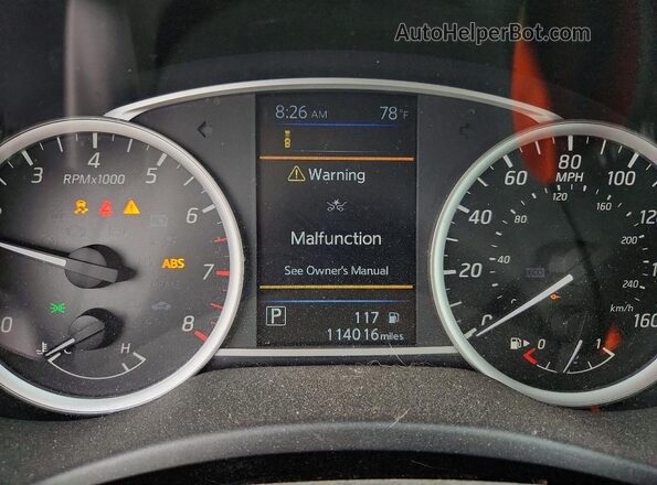 3N1AB7AP3KL612270 2019 NISSAN SENTRA Gray ხელსაწყოთა პანელის ხედი