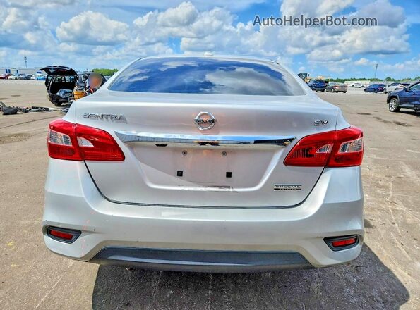 3N1AB7AP3KY215791 2019 NISSAN SENTRA Silver Вид ззаду
