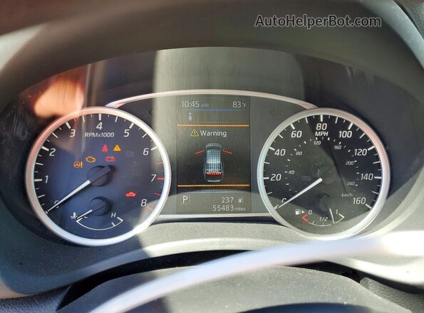 3N1AB7AP3KY228301 2019 NISSAN SENTRA Silver Widok zestawu wskaźników