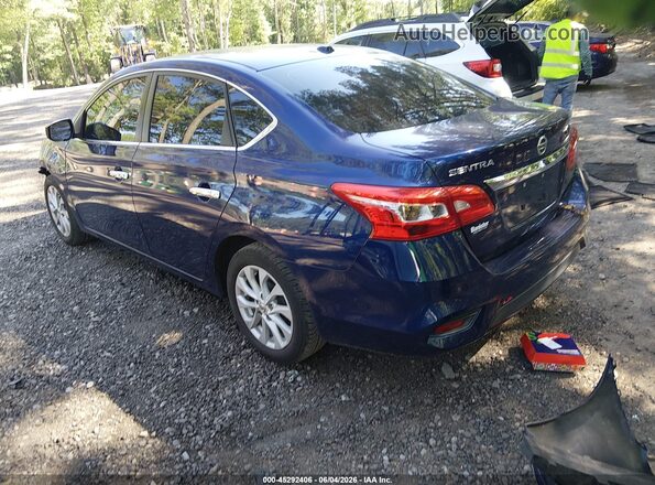 3N1AB7AP3KY266479 2019 NISSAN SENTRA Blue Trasero izquierdo
