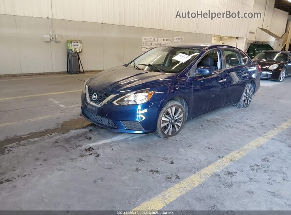 3N1AB7AP3KY273352 2019 NISSAN SENTRA Синий Передняя левая четверть