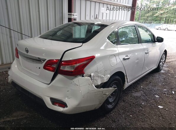 3N1AB7AP3KY309654 2019 NISSAN SENTRA Белый Задняя правая четверть