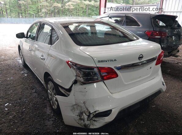 3N1AB7AP3KY309654 2019 NISSAN SENTRA Белый Задняя левая четверть