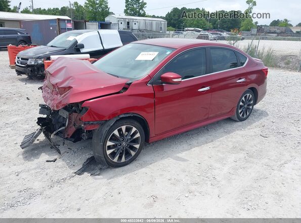 3N1AB7AP3KY313672 2019 NISSAN SENTRA Red წინა მარცხენა ხედი სამი მეოთხედიდან