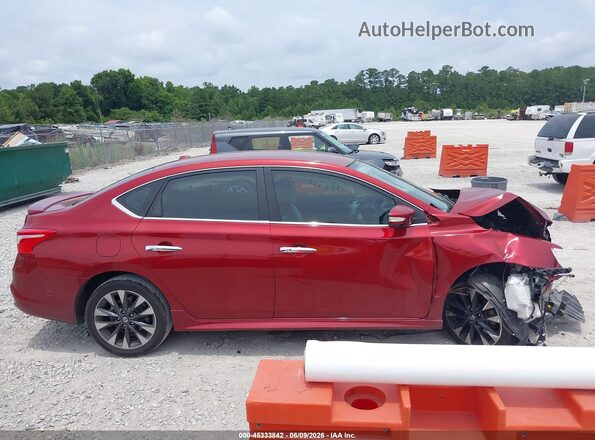 3N1AB7AP3KY313672 2019 NISSAN SENTRA Red უკანა სალონის ხედი