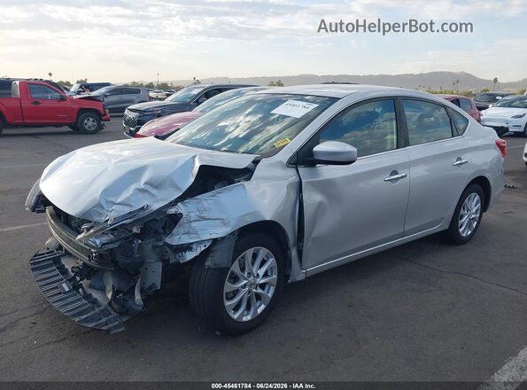 3N1AB7AP3KY313932 2019 NISSAN SENTRA Silver წინა ხედი