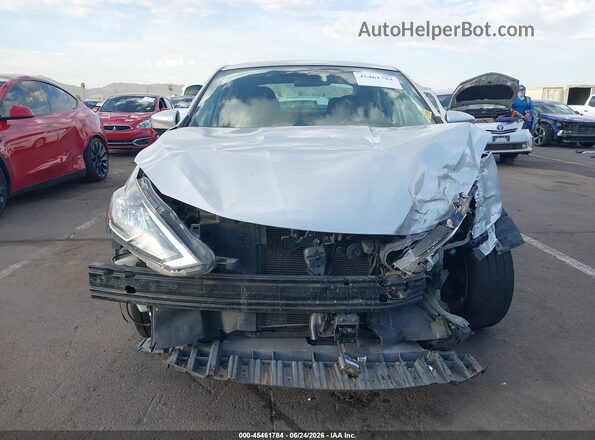 3N1AB7AP3KY313932 2019 NISSAN SENTRA Silver წინა პანელის ხედი