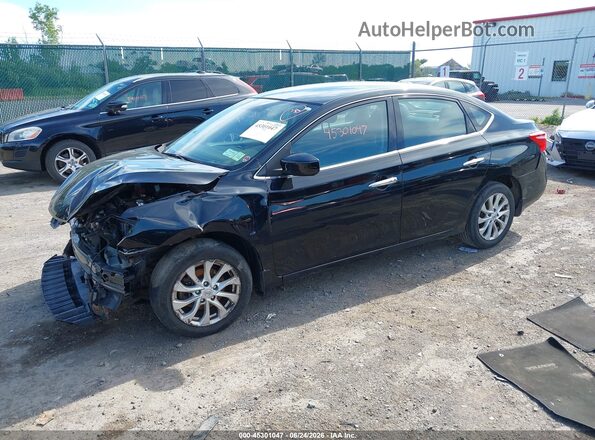 3N1AB7AP3KY314109 2019 NISSAN SENTRA Black Front left