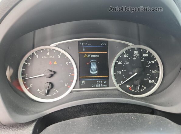 3N1AB7AP3KY319598 2019 NISSAN SENTRA Gray ხელსაწყოთა პანელის ხედი