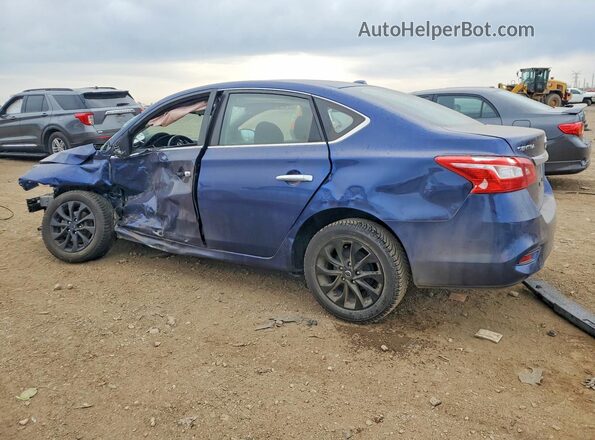 3N1AB7AP3KY346929 2019 NISSAN SENTRA Blue Trasero izquierdo