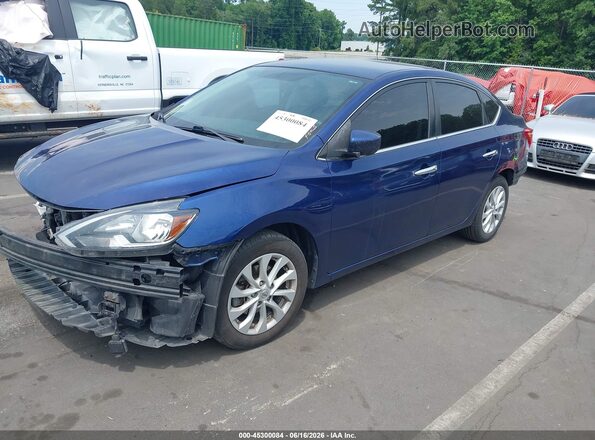 3N1AB7AP3KY370941 2019 NISSAN SENTRA Blue წინა მარცხენა ხედი სამი მეოთხედიდან