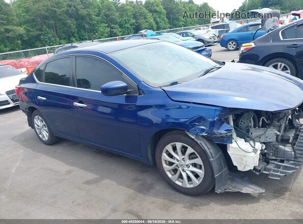 3N1AB7AP3KY370941 2019 NISSAN SENTRA Blue უკანა სალონის ხედი